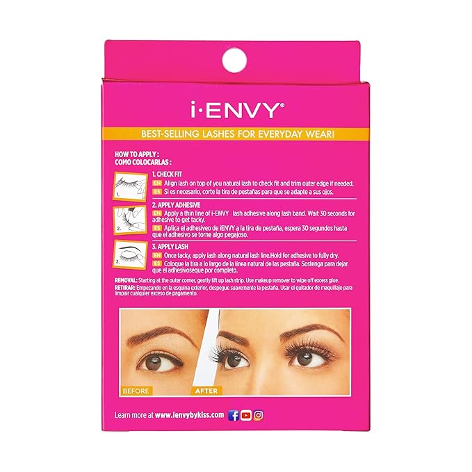i•ENVY 10 Pairs Demi Wispies False Lashes (2 Pack), Premium Quality 100% Human Hair, Fluffy Feathered Eyelashes with Volume & Curl, Natural Look, Lightweight, Comfortable, Reusable for Everyday Wear