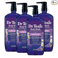 Dr Teal's Body Wash with Pure Epsom Salt, Sleep Blend with Melatonin, 24 fl oz (Pack of 4)