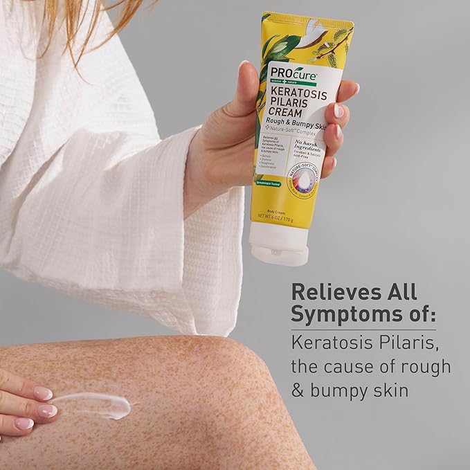PROcure Keratosis Pilaris Cream – Glycolic Acid & Willow Bark for KP Bumps, Rough Texture & Dry Skin – Fragrance-Free, Paraben-Free Daily Body Lotion