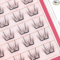 CORINGCO Toktok Hara Light Self Adhesive False Eyelashes, Natural Look, No Glue Needed, Assorted Set of 9/10/11mm, Reusable Lash Clusters Kbeauty (Maple)