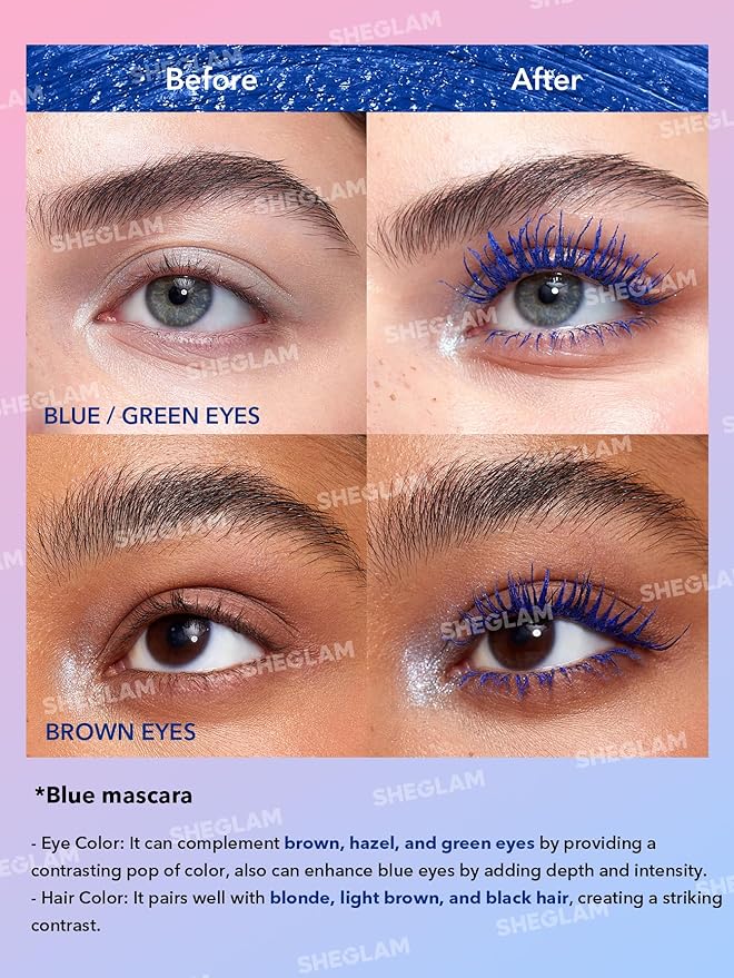 SHEGLAM All-In-One Volume & Length Mascara-Waterproof-Blue