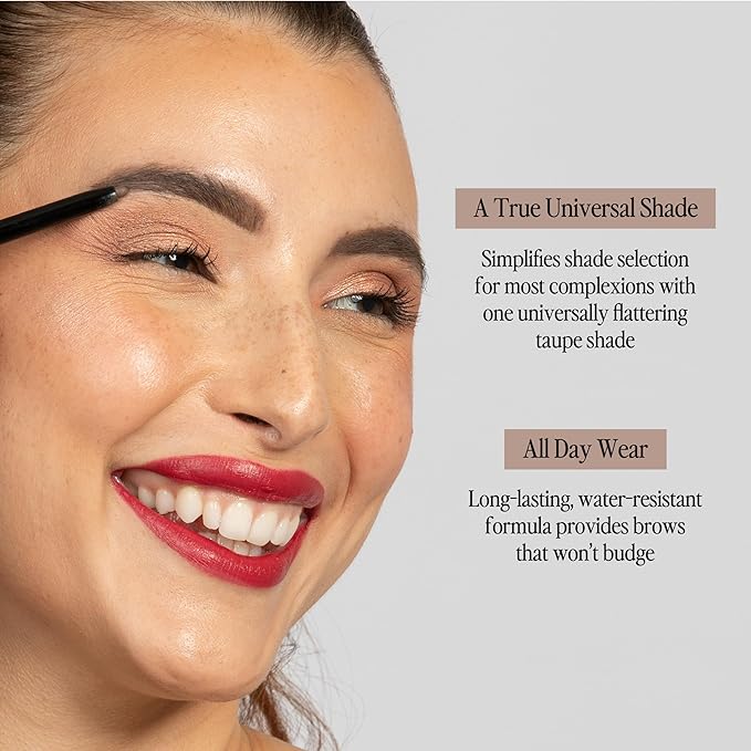 Billion Dollar Brows Universal Brow Pencil - Dual-Ended Retractable Eyebrow Pencil with Spoolie Brush - Waterproof Matte Pomade Formula - Vegan & Cruelty-Free Eye Makeup for All Hair Colors
