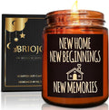 New Home New Beginnings Candle - Housewarming Gifts for Women Men Friends - Hawaii Pineapple Soy Wax Jar Candle - Congratulations New Homeowner, First Apartment - Welcome & Moving Away Gift