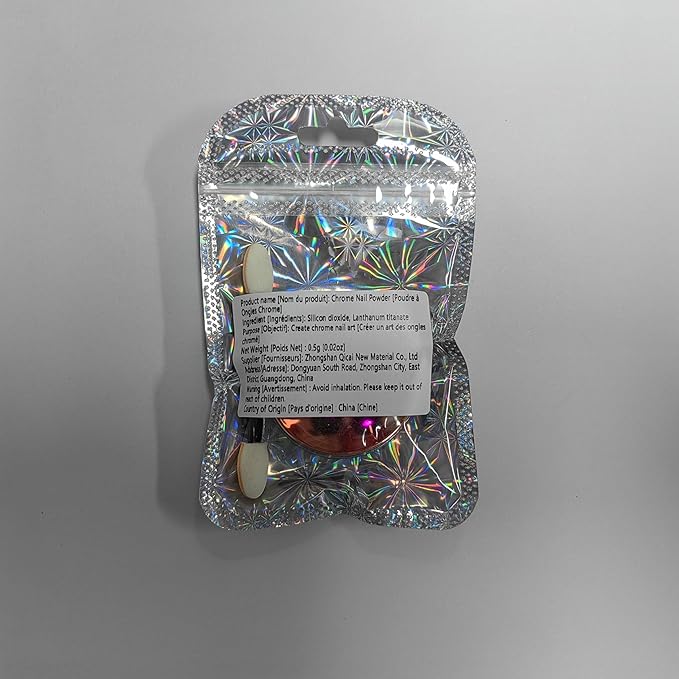 Allstarry Unicorn Chrome Nail Powder, Aurora Mermaid Iridescent White Pearl Nail Chrome Powder Pigment Glitter Fairy Dust for Nail Art, Manicure, Gel Nail Polish - Forest Light