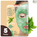 PUREDERM Deep Purifying Green O2 Bubble Mask 0.88oz x 5ea / Korean beauty/Bubble mask/Cleansing foam/Cleanser/Purifying mask/Green tea mask/Face toxin