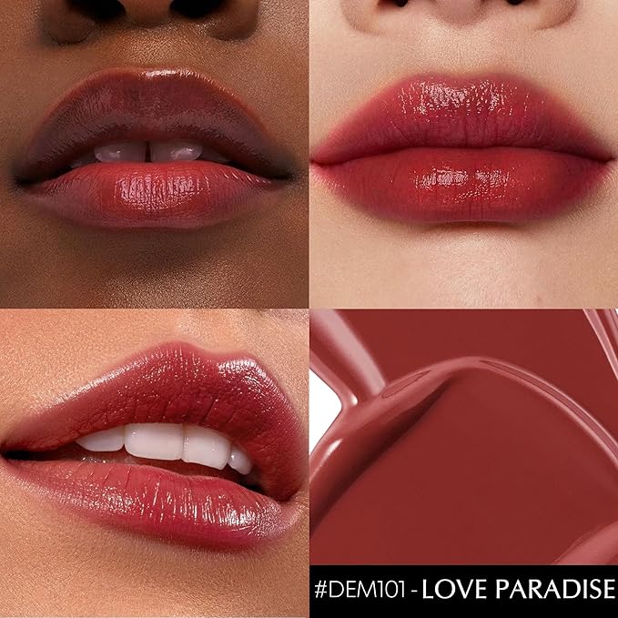 Depuplum 3Pc Berry Red Lipsticks Set for Women Hydrate Lipstick Glossy Moisture Lip Gloss Sheer-Medium Coverage Long Lasting Lipsticks for Dry Lips, DM68/72/101
