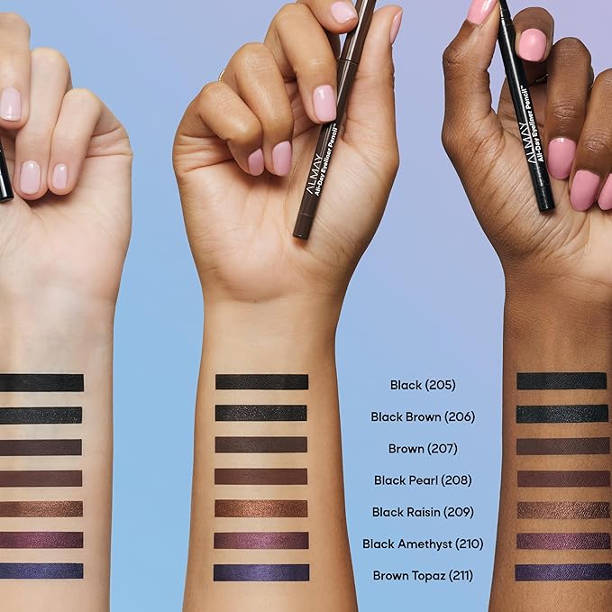 Almay All-Day Eyeliner Pencil, Hypoallergenic, Cruelty-Free, Oil-Free, Fragrance-Free, Ophthalmologist Tested, Long Wearing and Water Resistant (Packaging May Vary), Brown Topaz, 0.01 oz