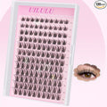 Natural Lash Clusters with Spikes 10-18mm Mix D Curl DIY Extension Eye Natural Lashes False Wispy EyeLash Cluster (U27 Eyelashes Only)