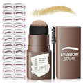 Eyebrow Stamp Stencil Kit - Eyebrow Powder with Brush Long-Lasting & Waterproof Brow Shaping Kit with 24 Reusable Thin & Thick Eyebrow Stencils for Natural Eyebrow Color, Gifts for Mom (Blonde)