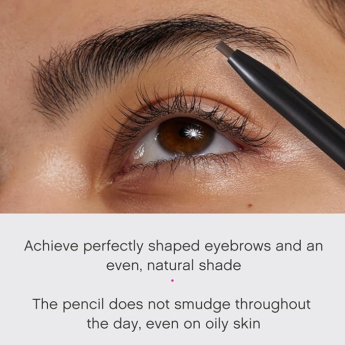 Vivienne Sabó Brow Arcade Eyebrow Pencil – Fine Tip Pen with Spoolie Brush, Smudge-Proof Color for Cool-Toned Hair, Longwear Definition for Sparse Arches, Shade 04 Dark Grey, 0.035 oz