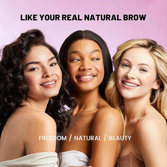 Waterproof Microblading Eyebrow Pen,2-in-1 Dual Ended Eyebrow Pen & 10 Eyebrow Stamp,4-Fork-Tip & Precise Brush-Tip for Natural Hair-Like Brows, Perfect Eyebrows Makeup. (cool blonde)