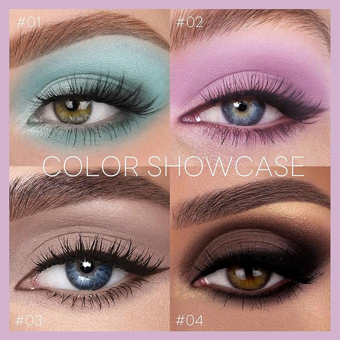 HOSAILY Light Purple Single Matte Eyeshadow, Velvet Eye Shadow Pressed Powder Primer Base Makeup, High Pigmented LongLasting Violet Lavender Eye Shadow Palette Makeup, sombras para ojos 02