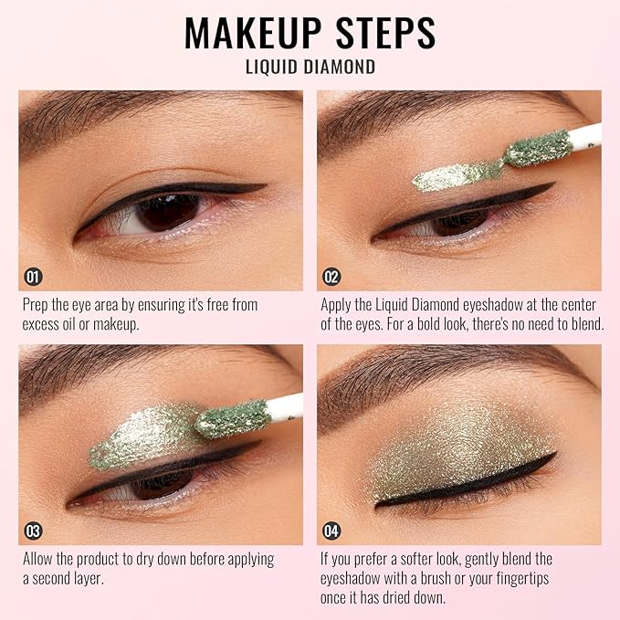 Oulac Blue Liquid Glitter Eyeshadow Liquid Shimmer Eyeshadow Liquid Eyeliner Non-sticky One-Swipe Coverage with Quick-Drying Crease-resistant Formula.Vegan & Cruelty-Free.(10)