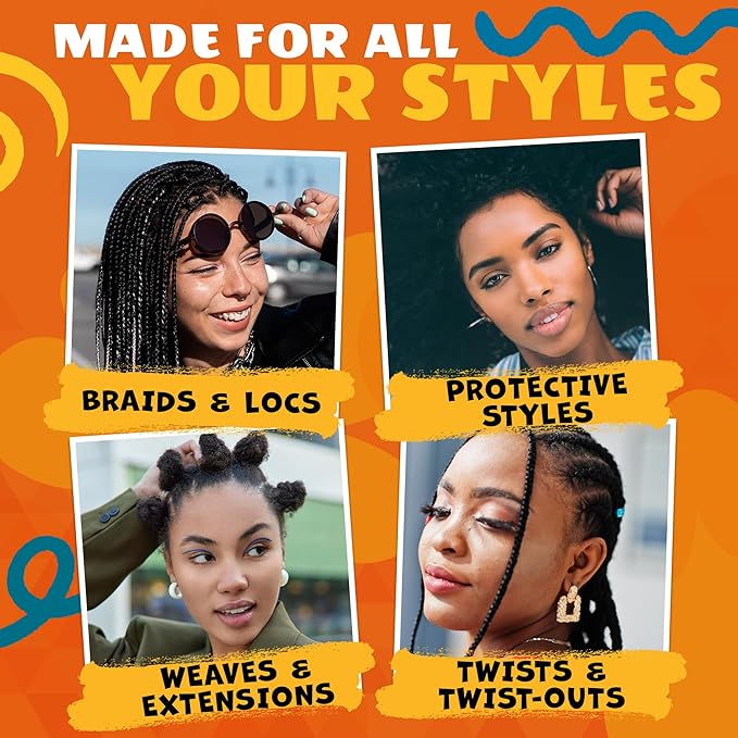 AllDay Locks Braid Shampoo - No Rinse Spray Cleanser, Lightly Detangles & Adds Shine to Braids, Locs, Twists, & Cornrows, For Women & Men, Moisturizes & Cleanses Buildup - 8 oz Bottle