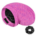 LULUSILK Mulberry Silk Bonnet for Sleeping Women, Real Silk Sleep Cap for Curly Hair and Braids, Pure Head Wrap with Scrunchies, Hot Pink