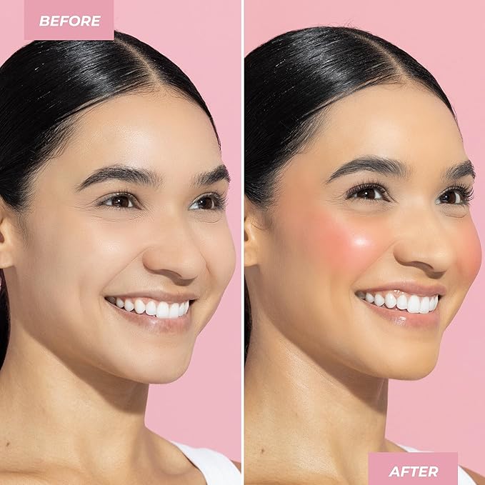 MCoBeauty Cheek and Lip Tint Flamingo - Gel Cream Buildable Color Lip Stain and Blush for Women - Dewy Multi Use Tinted Lip Balm, Liquid Blush Makeup Vegan Cruelty Free - 0.34 oz