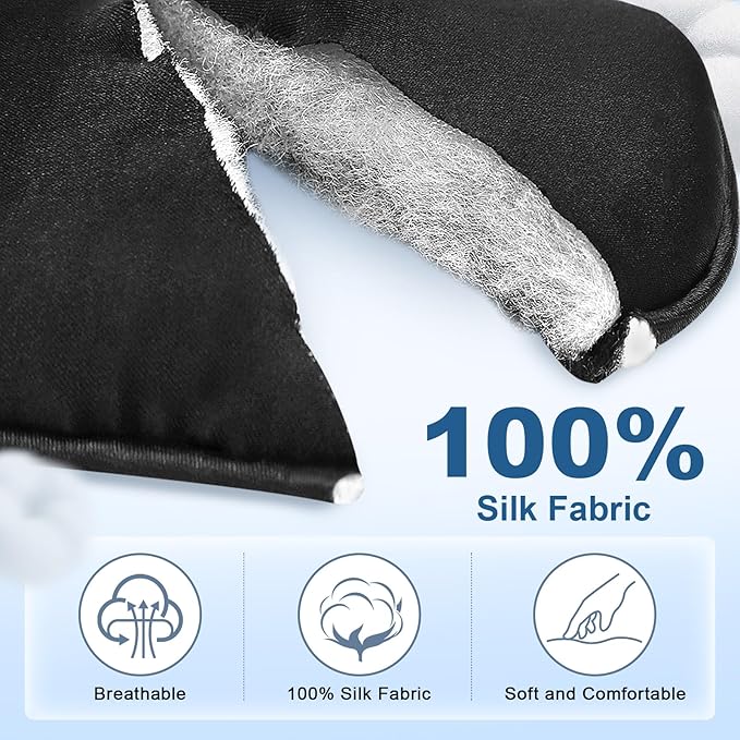 eZAKKA Eye Patches for Adults Kids, Eye Patch for Glasses, Medical Soft Eye Patch for Lazy Eye Amblyopia Strabismus and After Surgery (Black+Black)(Wider Version)