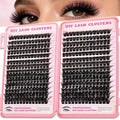 Manga Lash Clusters, 392 Pcs Fluffy Cluster Eyelash Extensions 120D+120D D Curl Individual Wispy False Eyelashes DIY Lash Extension (Volume Lash Clusters 10-18mm)
