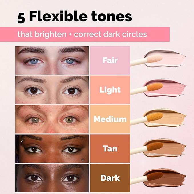 Elizabeth Mott Thank Me Later Under Eye Brightener & Primer – Hydrating Color Corrector and Concealer Primer for Dark Circles – Smooth Base for Mature Skin – Lightweight Formula, Light Shade 5ml
