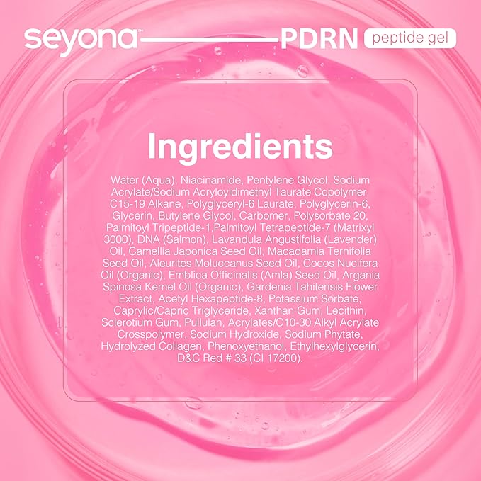 Advanced PDRN Peptide Gel – Salmon DNA Collagen Moisturizer with Matrixyl 3000, Niacinamide & Peptide Complex – Lightweight Korean Skincare Beauty Face Gel for Firm, Radiant-Looking Skin – 2oz