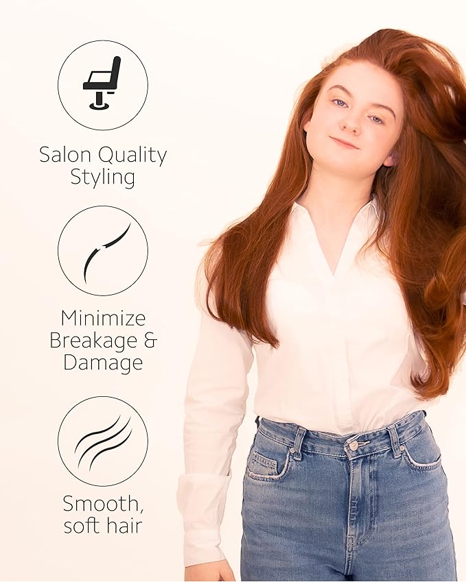 Ibiza Hair Round Boar Bristle Brush (EX2-40mm) | Lightweight with Reinforced Bristles & Cork Handle | Ideal for Bangs & Hairlines | Adds Texture & Shine for Short to Medium Styles