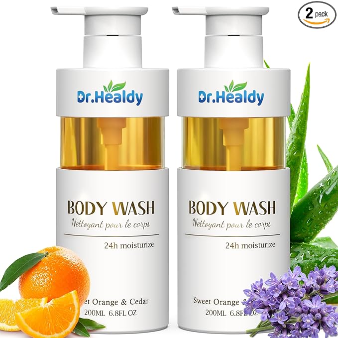 Body Wash with Pump Relaxing Citrus & Cedar,Healthy-Looking Skin Gentle Skin Cleanser with 24hr Moisturizing,Paraben and Phthalate Free 13.6 FL Oz (Pack of 2)