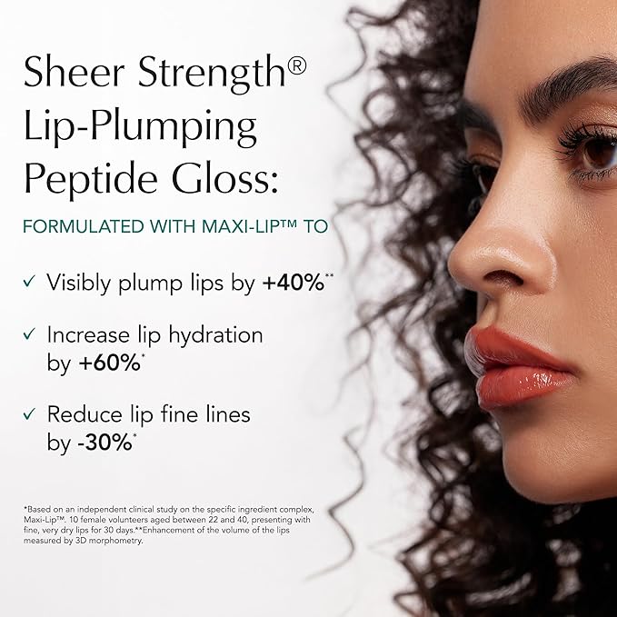 Thrive Causemetics Sheer Strength Lip Plumping Peptide Gloss, Lip Plumper with Vitamin E, Peptides, Plumps, Smooths & Hydrates Lips, High Shine, Vegan & Cruelty Free, Taylor (True Tangerine)