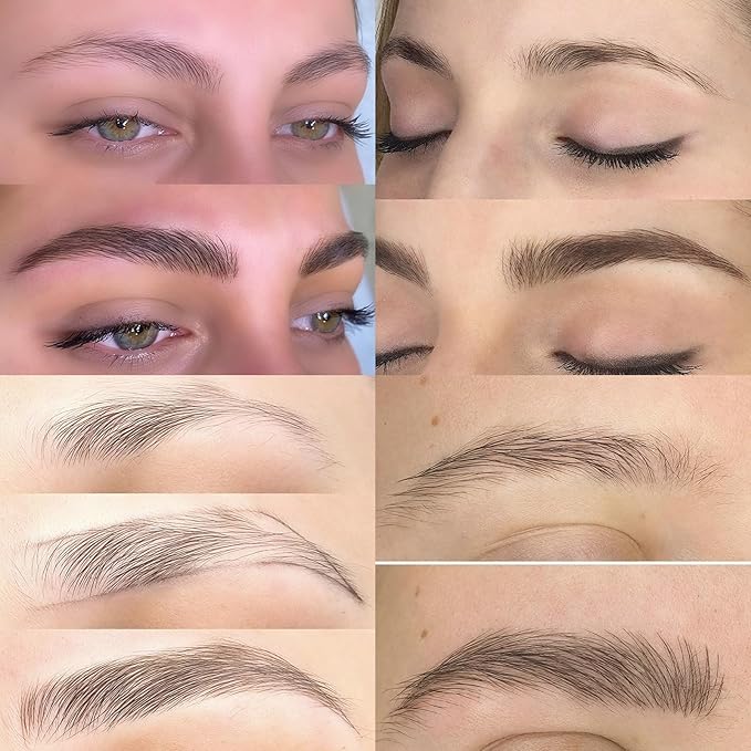 2 Pack Eyebrow Pen, Waterproof Microblading Eyebrow Pencil, 2-in-1 4 Tip Eye Brow Makeup Pen for Women with Precise Curved Brush-Tip Create Natural Hair-Like Brows, Last All-Day (Natural Black)