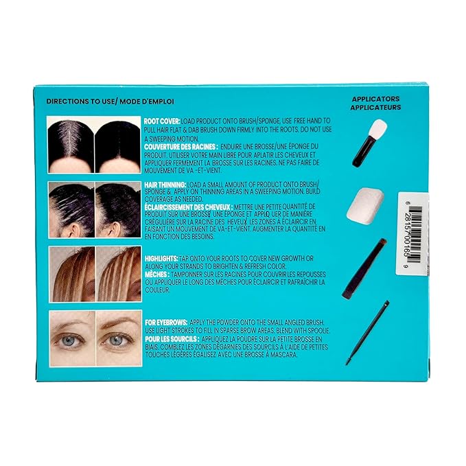 SURETHIK 4-in-1 Premium Hairline Powder Kit - Conceal Thinning Hair, Root Touch-Up, Highlight Refresher & Eyebrow Enhancer for Men and Women (Auburn)