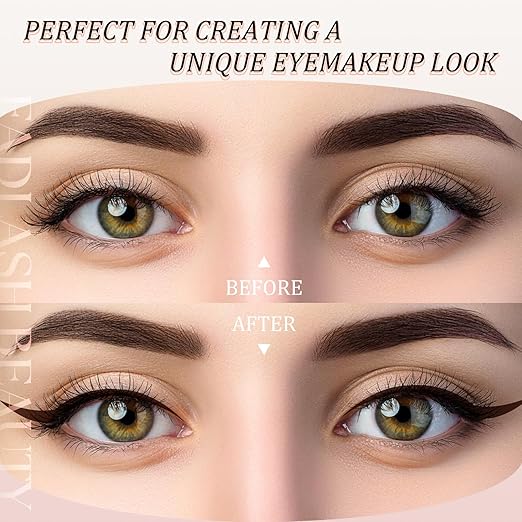 Eyeliner Liquid Eyeliner with Fine Brush for Smooth Application, Waterproof & Smudge-Proof Eye Liner, Long-Lasting Makeup, Highly Pigmented Brown Eyeliner Pencil, Cruelty-Free & Vegan, 0.6ml
