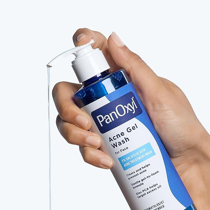 PanOxyl Acne Gel Wash, 2% Salicylic Acid, Moisturizes with Blue Algae and Aloe Vera, Mattifies with Zinc PCA, Nourishes Skin with Green Tea Extract and Betaine, with Allantoin, 6.5oz