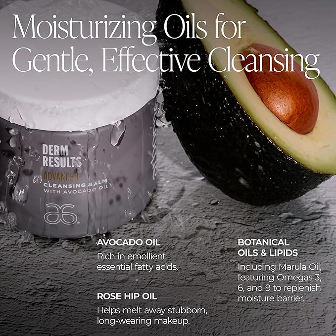 Arbonne DermResults Advanced Cleansing Balm with Avocado Oil Gentle Makeup Remover Balm for Face – Waterproof Makeup Remover – Moisturizing Cleanser for All Skin Types – 3.1 oz (90 g)