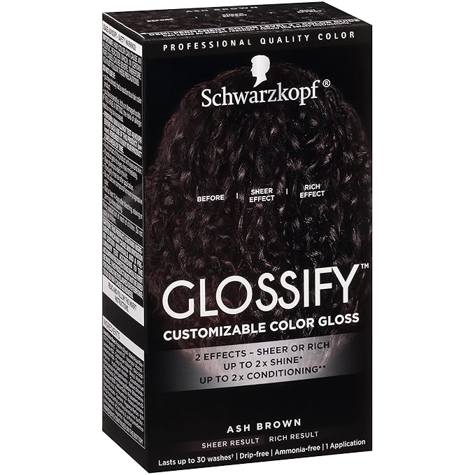Schwarzkopf Glossify Customizable Color Gloss, Ash Brown