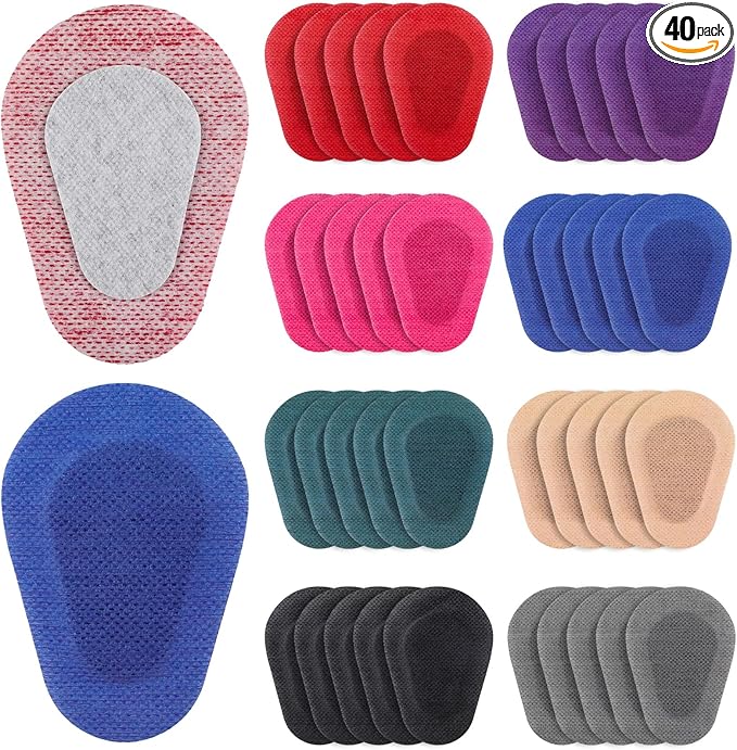 Panitay 40 Pcs Adhesive Eye Patches for Adults Eye Patch for Disposable Breathable Amblyopia Lazy Adhesive Bandages for Men(3.3 x 2.3 Inch,Multicolor)
