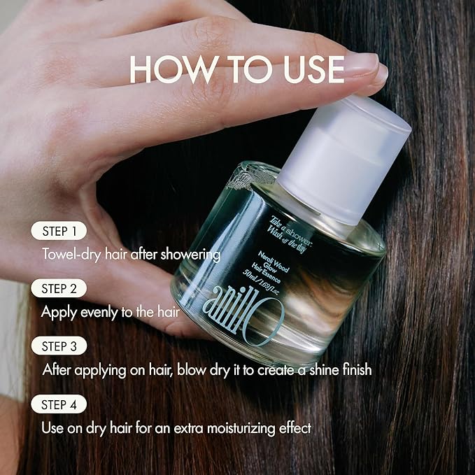 ANILLO Neroli Glow Hair Essence with Bitter Orange Flower Oil & Complex for Soft Shine, Floral Citrus Scent, Paraben-Free (50ml / 1.69 fl. Oz)