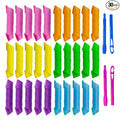 30pcs Heatless Hair Curlers Rollers Spiral Curls Styling Kit with 2 Sets Styling Hooks,No Heat Curlers for Women Girl's (12 Inch/30 cm).