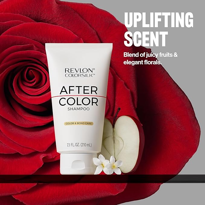 REVLON ColorSilk After Color Shampoo, Moisturizing & Bond Repairing, Sulfate & Paraben Free, Vegan, For All Hair Colors & Types, 7.10 fl oz