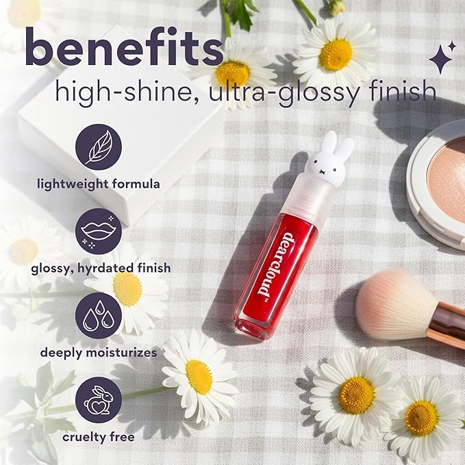 Miffy Lip Serum Jelly - Dear Bun Tinted Gloss for Hydration & Shine (Dear Bun)
