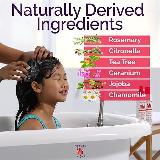 Fairy Tales Rosemary Repel Daily Kids Shampoo, 12 fl oz. & Conditioning Spray, 8 fl oz. Duo– Kids Like the Smell, Lice Do Not