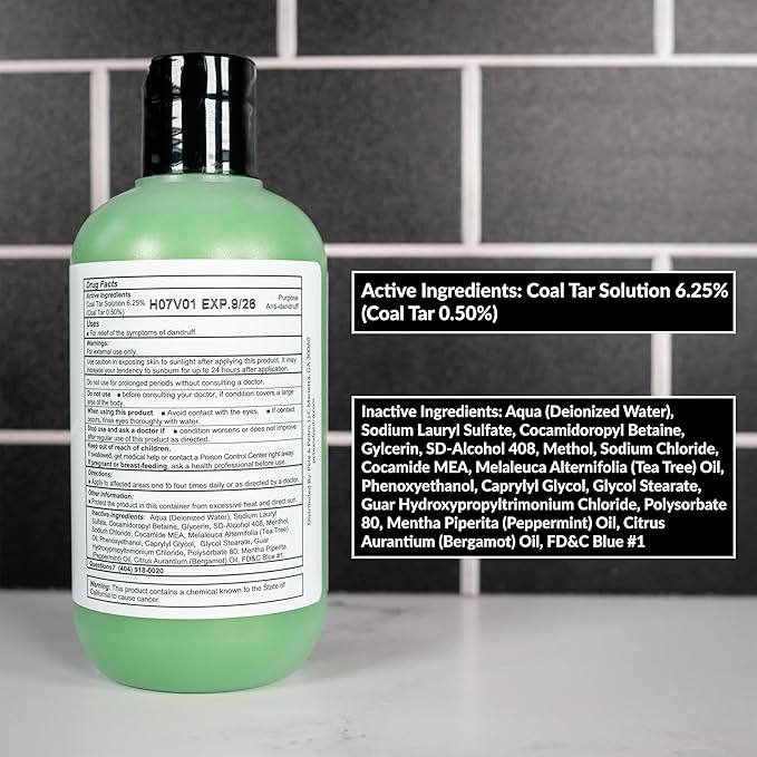 Pete & Pedro CONTROL Extra-Strength Anti-Dandruff & Itch Hair Shampoo | Medicated Treatment, Coal Tar, Peppermint, Tea Tree Oil For Scalp Psoriasis, Flakes, Itchy Scalp | Shark Tank Featured, 8.5 oz