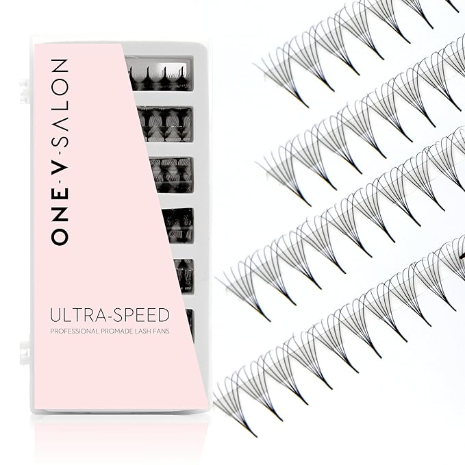 One V Salon Pro 6D Ultra-Speed Promade Fans, 1000 Premade Volume Lash Fans | C Curl | 0.07 | 8–14 mm Mixed Lengths | Thin Base, Quick Application Eyelash Extensions(Ultra 6D-0.07-C Curl)