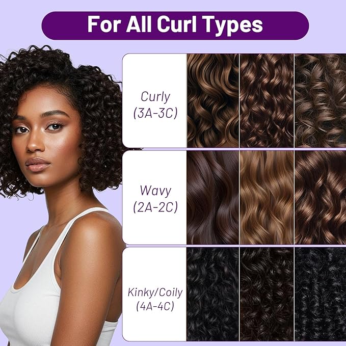 Luseta Curly Hair Shampoo and Conditioner with Coconut Oil for Curly,Wavy, Coily Hair – Sulfate-Free Travel Size Shampoo and Conditioner for Defined, Frizz-Free Curls(2x16.9 FL Oz + 2x1.01 FL Oz)