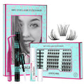 Wispy Lash Clusters Kit 144pcs Lashes Extension Kit 3 Styles Eyelash Clusters Individual Eyelash Extensions Kit Lash Bond And Seal,Remover,Lash Applicator Tool (ASA,C-Mix8-16mm Kit)