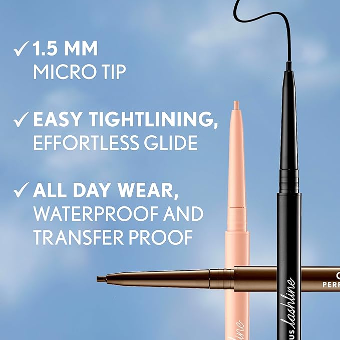 CoverGirl Perfect Point Plus Lashline, Bright-Eyed Beige, Micro Eye Pencil, Ultra-Precise 1.5 Millimeter Tip, Creamy Gel Formula, Clean & Vegan, Talc-Free, Waterproof, 0.002oz