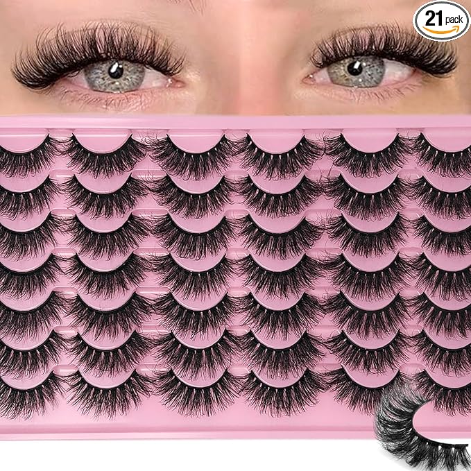 Mink Lashes Wispy Natural Cat Eye Lash Strip 18mm Short Fluffy Strip Lashes Pack Faux Mink Cateye Wispies False Eyelashes Natural Look