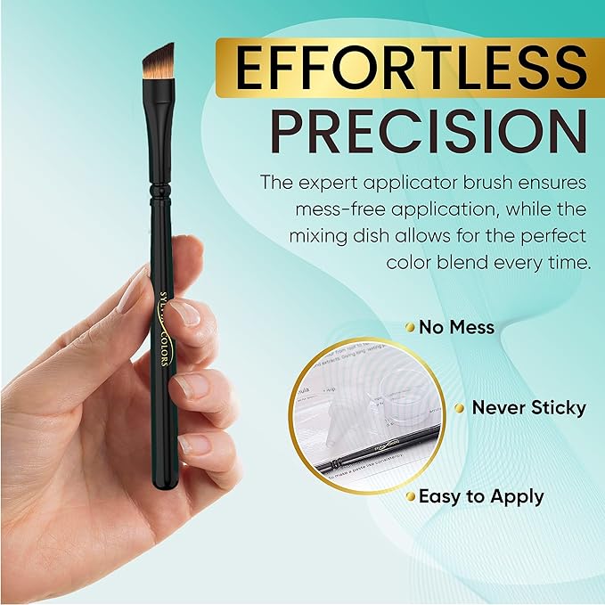 Professional Light Brown Hair TINT KIT – Root Touch-Up Color, 25ml – Spot Coloring for Roots & Grays, Waterproof Formula, 40 Applications, Lasts 4-6 Weeks