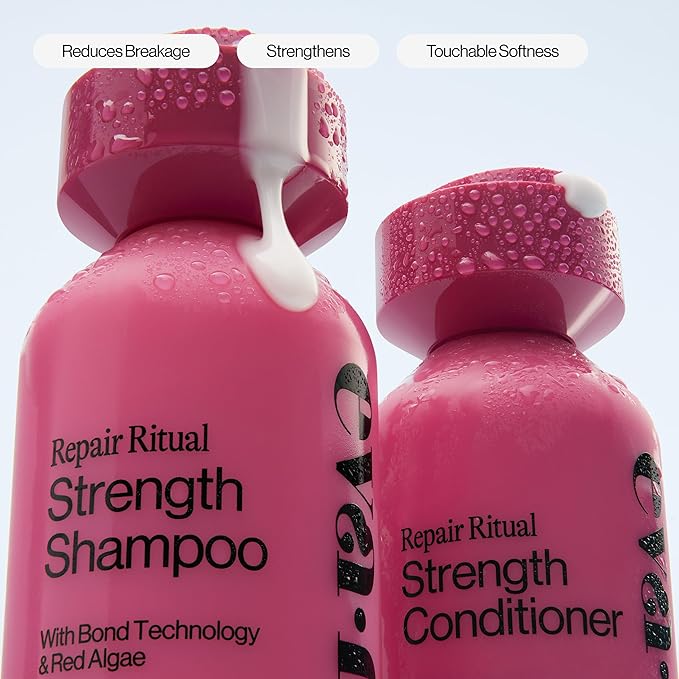 Eva NYC Repair Ritual Hair Care Travel Set - Shampoo, Conditioner & Leave In Treatment - Strengthen + Restore Dry, Damaged Hair with Bond Technology, Red Algae, Bamboo - Travel-Size Trio