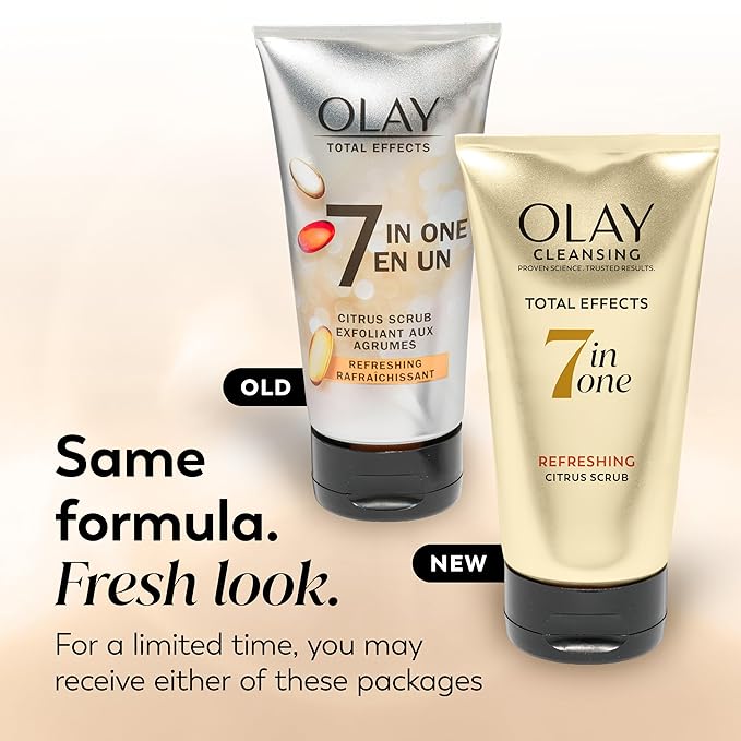Olay Total Effects Citrus Facial Cleanser and Scrub, 5.0 Ounces (Pack of 3)
