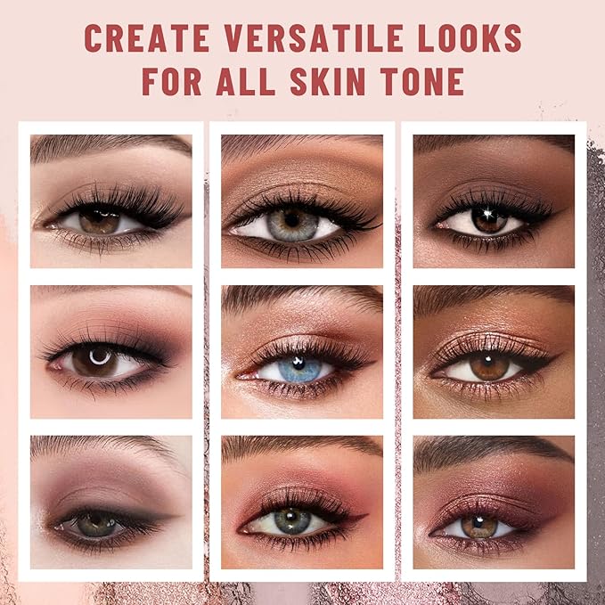 SUSIKEKI Neutral Nude Matte & Shimmer Eyeshadow Palette - 6 Colors Mini Travel Size, Highly Pigmented Rosy Eye shadow, Long Lasting Vegan Makeup Palette for Daily Use 02
