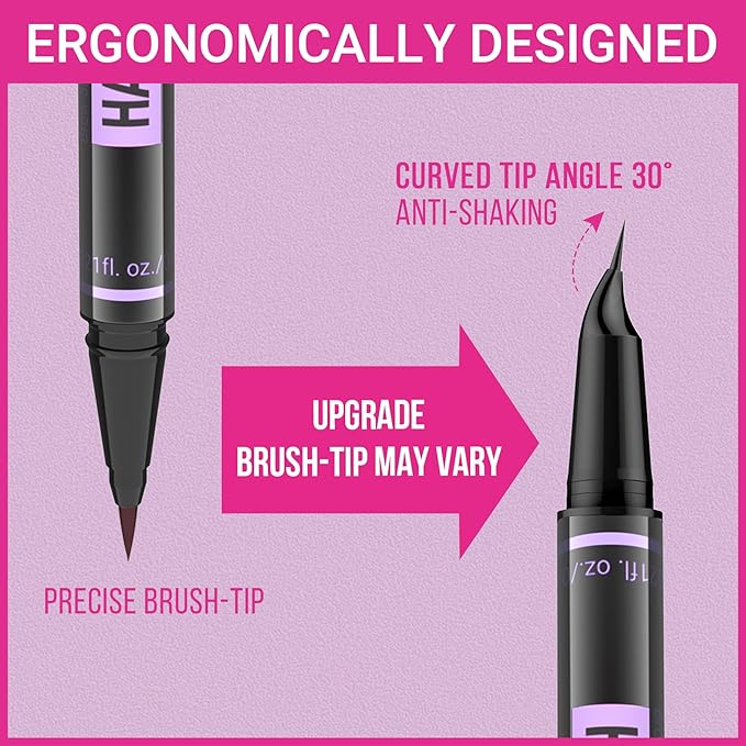 iMethod Eyebrow Pen - Eyebrow Pencil Magic 2-in-1 Eye Brow Pencils for Women with 4-Fork-Tip and Precise Brush-Tip Create Natural Hair-Like Brows, Last All Day, Microblading Eyebrow Pen, Black